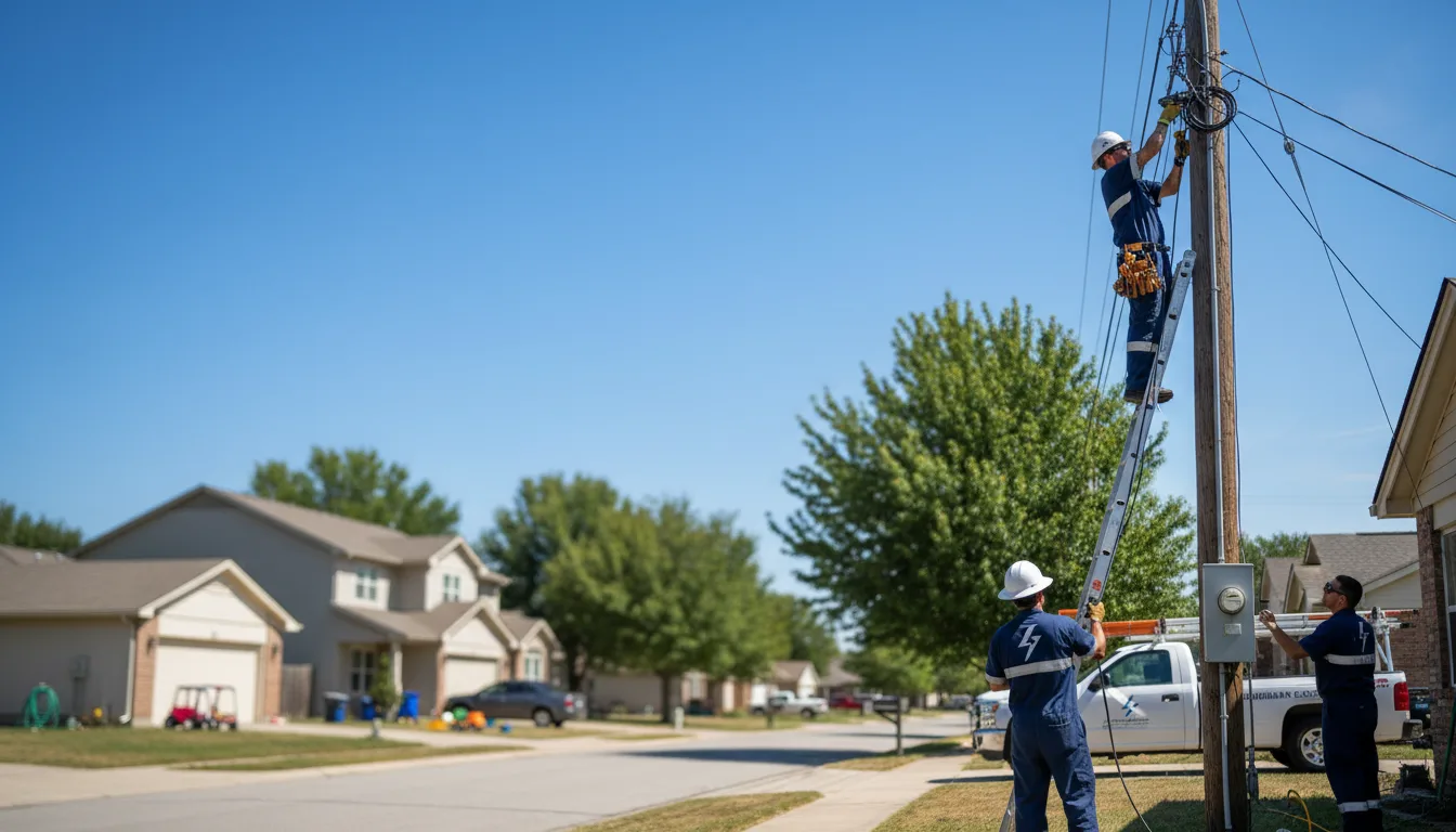 Residential electrician providing installation services in Mclean, TX